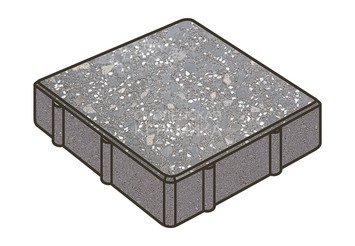 Гранитная тротуарная плитка Готика, Квадрат Granite FINO, 200x200x80, Ильменит 1