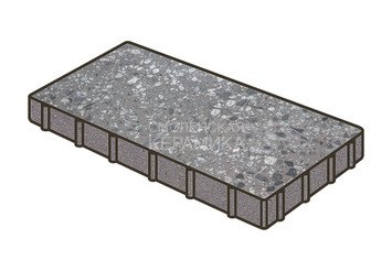 Гранитная тротуарная плитка Готика, Плита Granite FINO, 600x200x100, Галенит 1