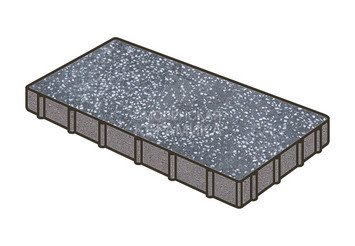 Гранитная тротуарная плитка Готика, Плита Granite FINO, 1000x500x80, Суховязкий 1