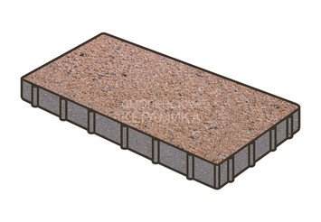 Тротуарная плитка Готика, Плита Premium Gold, 600x300x80 мм, цвет Голд 4 1
