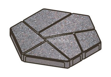 Тротуарная плитка Готика, Полигональ Premiun Gold, 893x780x80 мм, цвет Голд 13 1