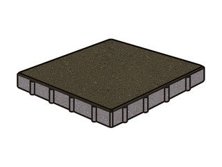 Тротуарная плитка Готика, "Квадрат Profi", 500x500x100 мм, черный