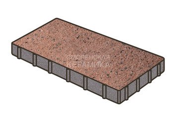 Тротуарная плитка Готика, Квадрат Premium Gold, 500x250x120 мм, цвет Голд 15 1