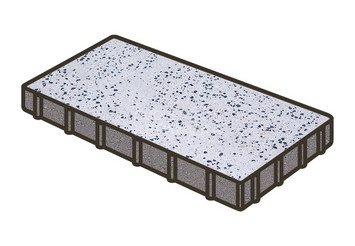 Гранитная тротуарная плитка Готика, Плита Granite FINO, 600x300x80, Покостовский 1